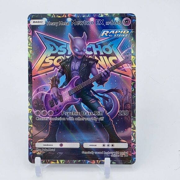 MEWTWO ROCK STAR Card MEWTWO Card MEWTWO Pokemon READ DESCRIPTION BELOW - Picture 1 of 2